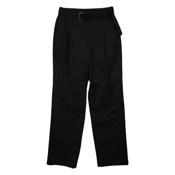 [BUNJANG] In Silence Black Classic Belted Slacks Size S / 인사일런스 블랙 클래식 벨티드 슬랙스 S