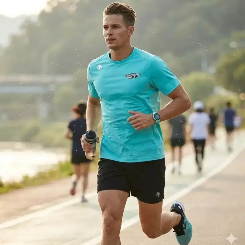 [BUNJANG] Descente Running T-shirt Men's 90 Women's 95 / (무료배송)데상트 런닝 티셔츠 남90 여95