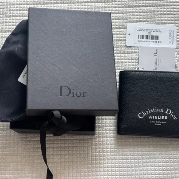 [BUNJANG] Dior Black Leather Bifold Wallet / 디올 반지갑