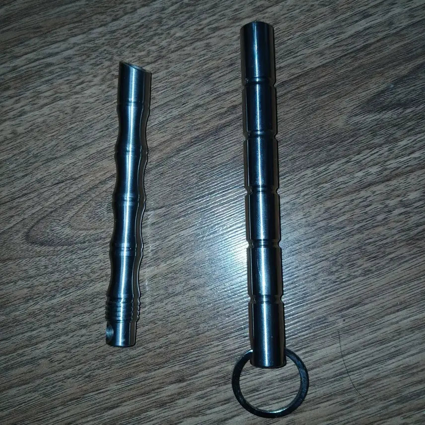 [BUNJANG] Steel Kubotan Self-Defense Tool with Keychain Ring / 호신용품스틸재질쿠보탄판매