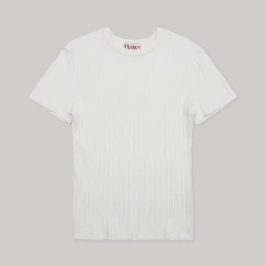 [BUNJANG] Flowzroom Ribbed Half Sleeve T-Shirt White XL / [플로즈룸] Ribbed Half Sleeve [WHITE]