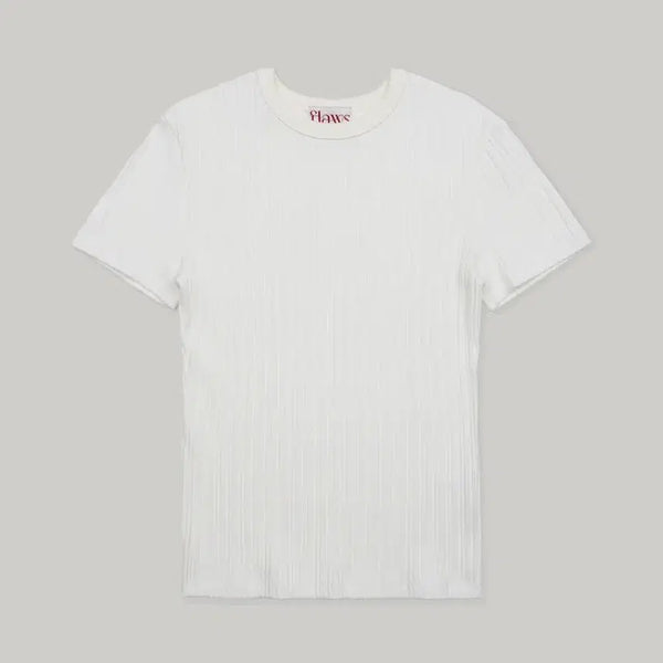 [BUNJANG] Flowzroom Ribbed Half Sleeve T-Shirt White XL / [플로즈룸] Ribbed Half Sleeve [WHITE]
