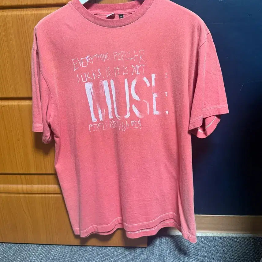 [BUNJANG] Politeru Macamuse Faded Red T-Shirt / [2]폴리테루 마카뮤즈 페이디드 레드