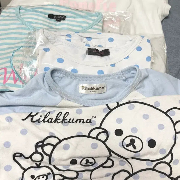 [BUNJANG] Heisei Himekaji Liz Lisa Mint Marine Dot Rilakkuma 4-Set / 헤이세이 히메카지 갸루 일브 리즈리사 민트마린도트리락쿠마 4set