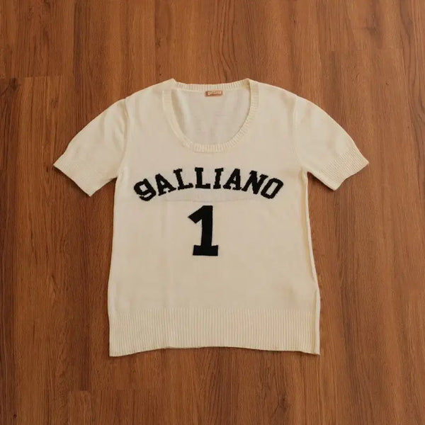 [BUNJANG] John Galliano 11FW Cashmere Blend Short Sleeve Knit / 존 갈리아노 11FW 캐시미어 블랜드 반팔 니트