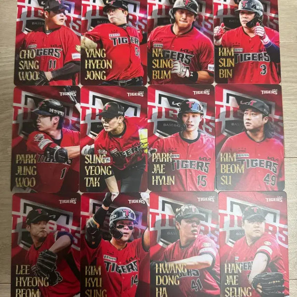 [BUNJANG] Kia Tigers Lucky Draw Third Uniform Photocard Set (12 types) featuring Sung Young-tak, Park Jae-hyun, Yang Hyeon-jong / 기아 럭드 써드 포카 12종 써드유니폼 포토카드 성영탁 박재현 양현종
