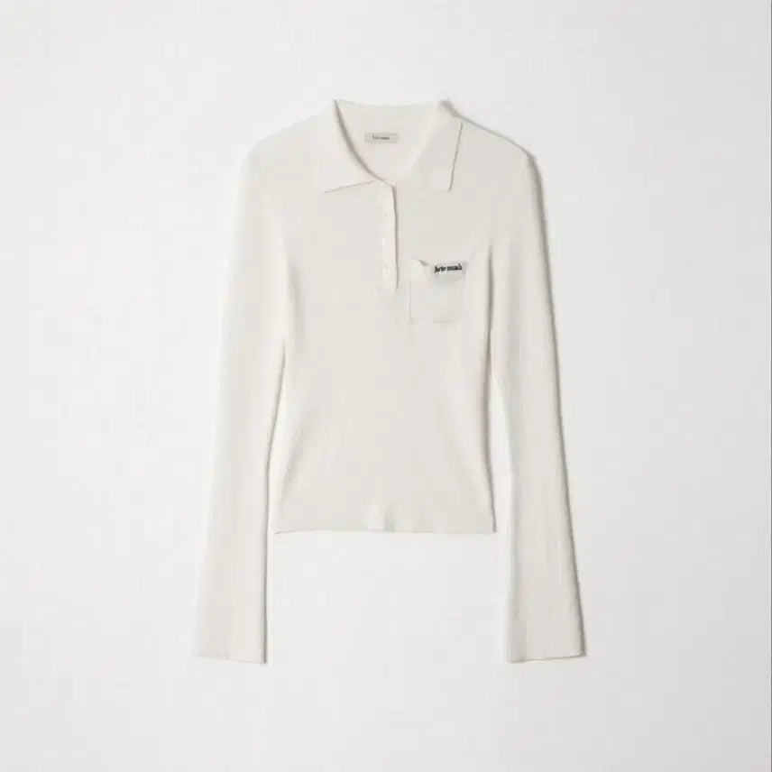 [BUNJANG] Abie Mua Ribbed Knit Polo Shirt Ivory / 새상품) 아비에무아 립드 니트 폴로 셔츠 (아이보리)