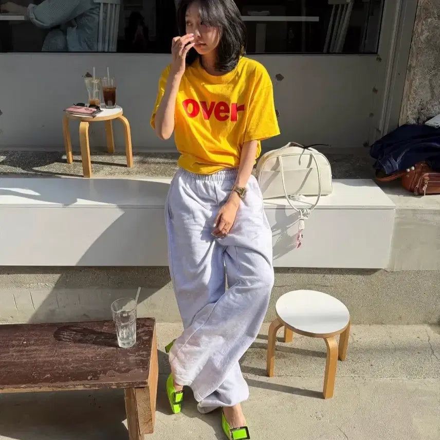 [BUNJANG] Overdue Flare T-Shirt New / 오버듀플레어 over 티셔츠 새상품