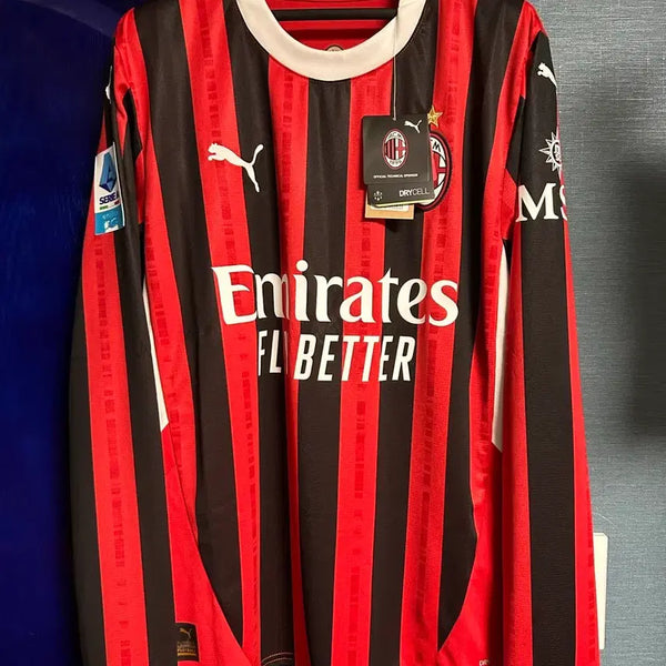 [BUNJANG] AC Milan 24-25 Home Long Sleeve Morata Jersey (Size M) / [M] 24-25 AC밀란 홈 긴팔 모라타 유니폼 택채 새상품