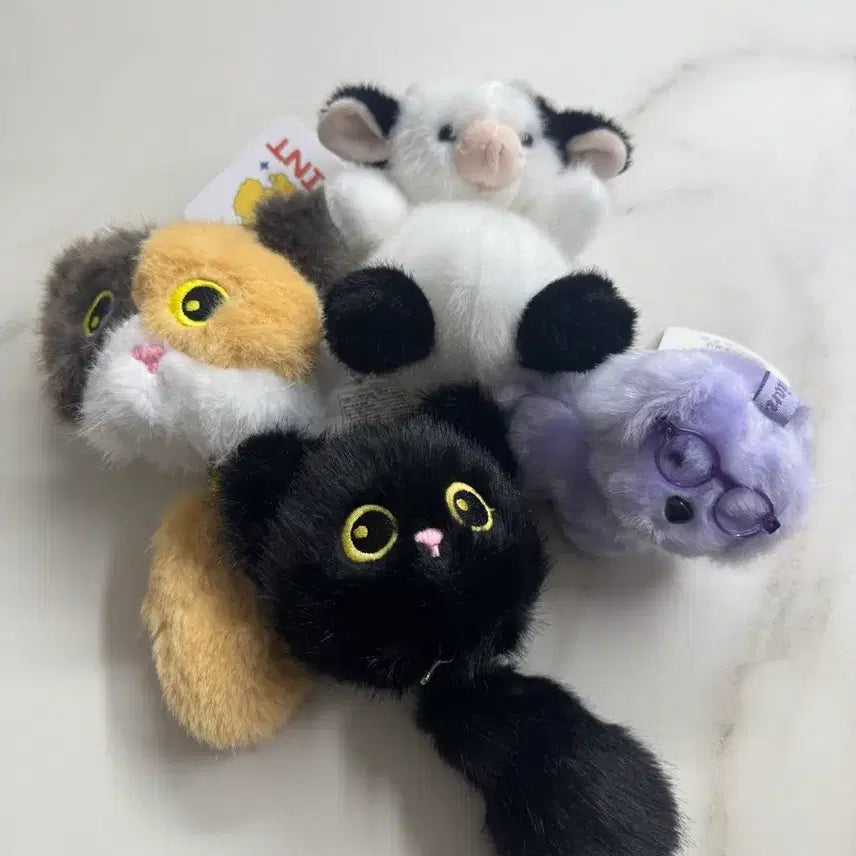 [BUNJANG] Plush Doll Keychain Set (4 Types) / 인형 키링 4종