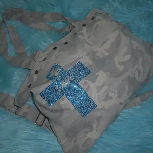 [BUNJANG] MJZ Camo Trash Bag Grey / love 카모 트래쉬백 그레이 몽진존 mjz
