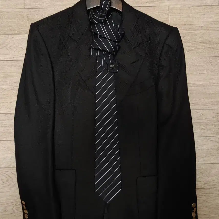 [BUNJANG] Tom Ford Black Regimental Necktie / 톰포드 블랙레지멘탈 넥타이