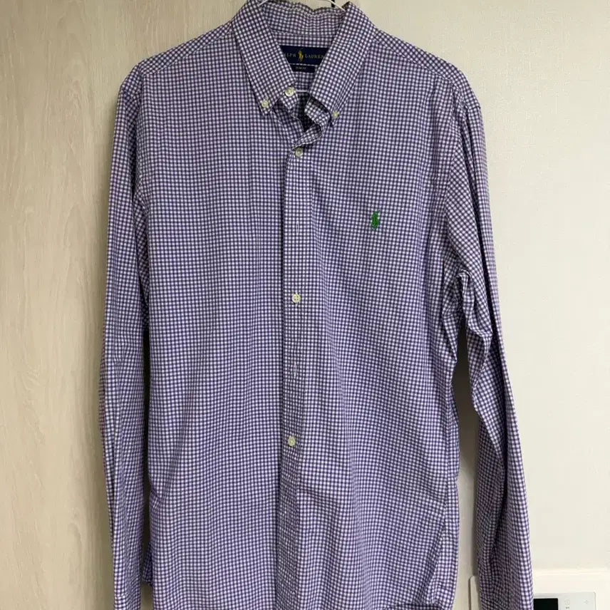 [BUNJANG] Polo Ralph Lauren Purple Check Shirt (Size M) / [M] 폴로 랄프로렌 체크 셔츠 (퍼플)