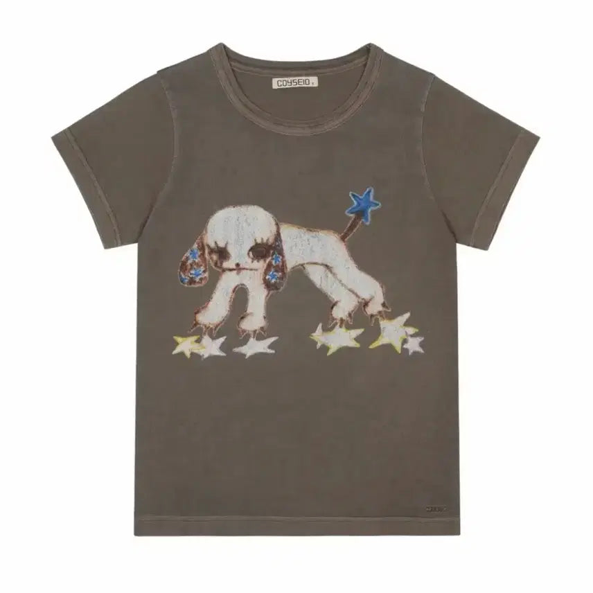 [BUNJANG] Koiseio Vintage Puppy T-Shirt Ash Brown / 코이세이오 빈티지 퍼피 티셔츠 애쉬 브라운