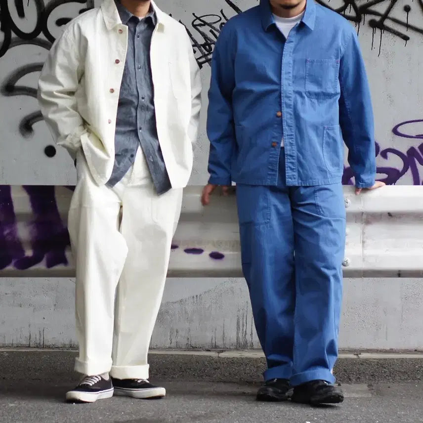[BUNJANG] Nigel Cabourn Ecru HBT Coat/Pants Setup (Size 50/36) / 나이젤카본 셋업 에크루 HBT 코트/팬츠 (50/36)