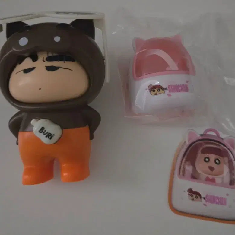 [BUNJANG] Crayon Shin-chan Buriburi Monster Face Change & Yuri Cat Bag Figure Bundle Set (Sealed) / 짱구 부리부리몬 페이스체인지 유리 고양이가방 피규어 일괄