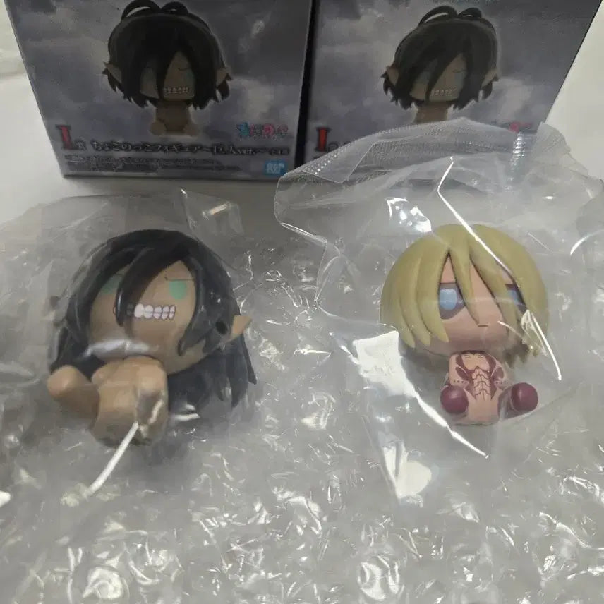 [BUNJANG] Attack on Titan Ichiban Shoji Prize I Eren Titan & Female Titan Chokonokko Figure Bundle Set / (일괄)진격의거인 제일복권 I상 에렌거인,여성형거인 초코노코 피규어