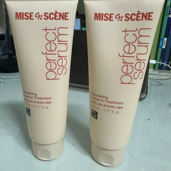 [BUNJANG] Mise-en-Scène No-Wash Treatment Cream Pack 230ml (Set of 2) / 미쟝센 노워시 트리트먼트 크림팩 230ml x2
