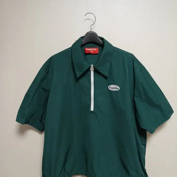 [BUNJANG] Musinsa Double Flag Half Zip Short Sleeve Anorak / 무신사 더블 플래그 하프집업 반팔 아노락 100