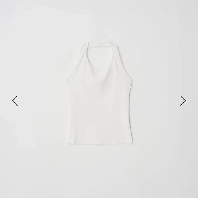 [BUNJANG] TheWish Shop Leeds Peach Halterneck Top White / 더위시 샵 리즈 leeds 피치 홀터넥 탑 화이트