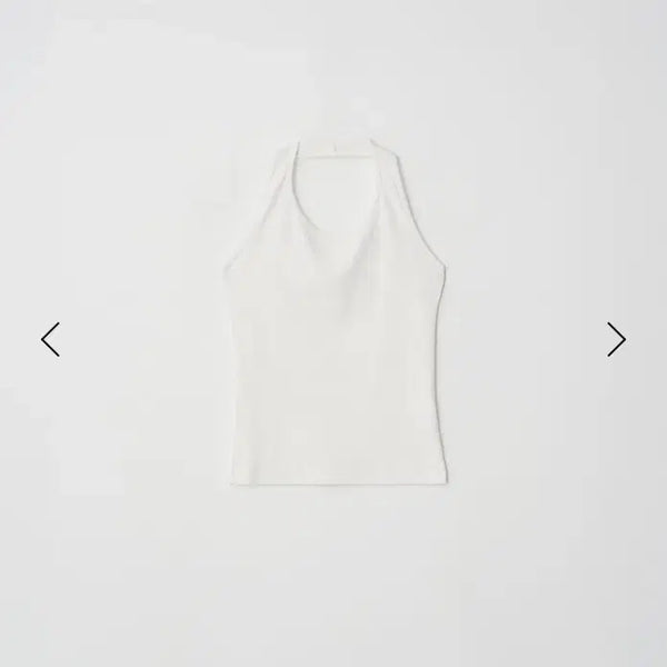 [BUNJANG] TheWish Shop Leeds Peach Halterneck Top White / 더위시 샵 리즈 leeds 피치 홀터넥 탑 화이트