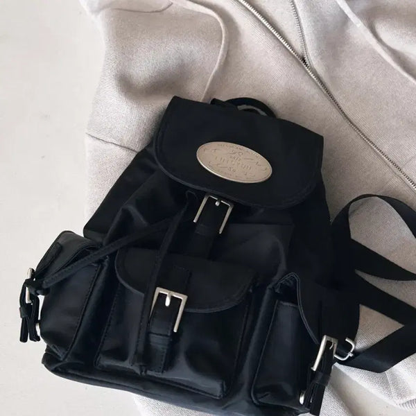 [BUNJANG] Lotsyou Nostalgia Perky Backpack Black / 라츠유 lotsyou_Nostalgia Perky Backpack