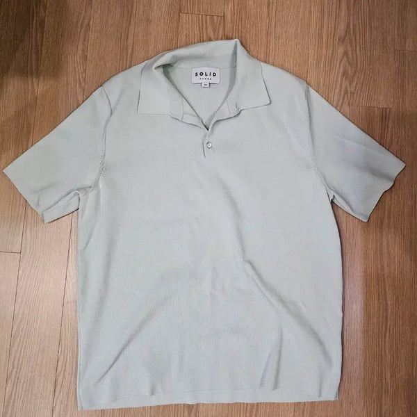 [BUNJANG] Solid Homme Knit Short Sleeve T-Shirt / 솔리드옴므 니트 반팔티