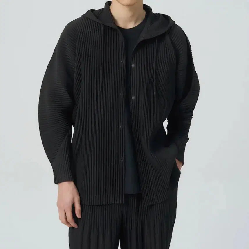 [BUNJANG] Homme Plissé Issey Miyake Monthly Hoodie Jumper Black Size 3 / 옴므플리세 먼슬리 2월 후디 점퍼 블랙 3 새제품