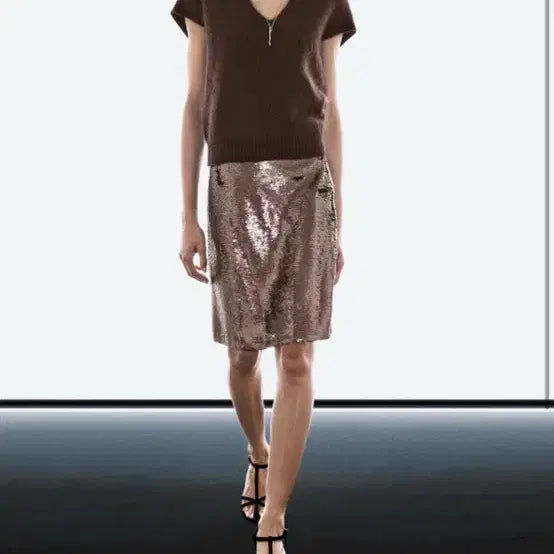 [BUNJANG] Massimo Dutti Sequin Mini Skirt Size 38 / 마시모두띠 시퀸 미니 스커트 38