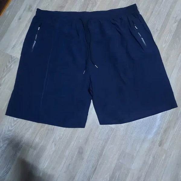 [BUNJANG] Men's XL Loose Fit Waistband Shorts / 남성 반바지 7XL 빅사이즈  곤색 허리밴딩 얇은 두께(폴리+스판)
