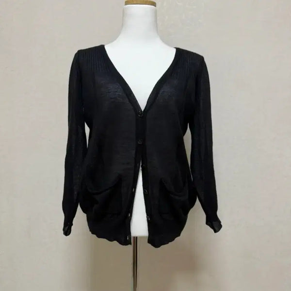 [BUNJANG] Decadence Black Transitional Cardigan / 블랙 간절기 가디건