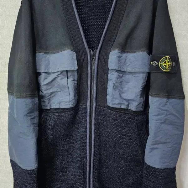 [BUNJANG] Stone Island Knit Cardigan Jacket / [백화점판/정품] 스톤아일랜드 니트가디건 자켓 95/M