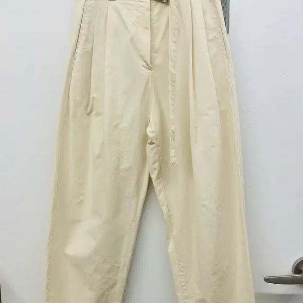 [BUNJANG] Beige Cotton Pants with Belt / 베이지색 면바지 벨트 포함