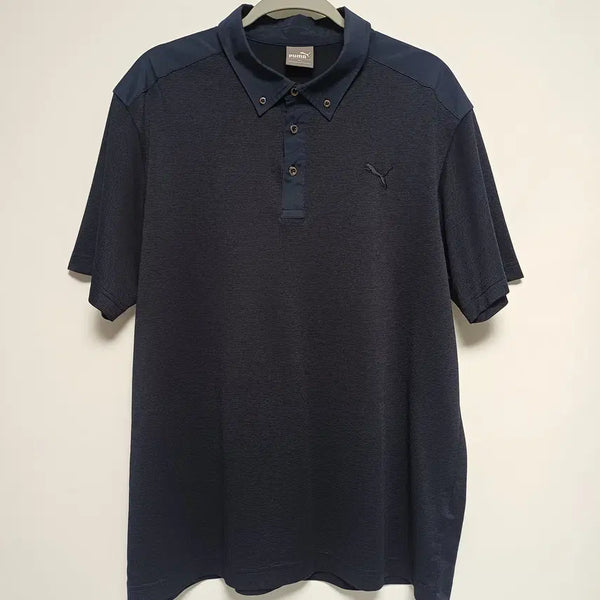 [BUNJANG] Puma Golf Men's Hybrid Button-Down Polo Shirt / 푸마골프 남성 하이브리드 버튼다운 폴로 (XXL/105~110)