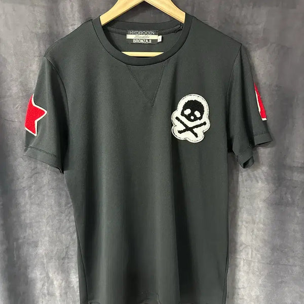 [BUNJANG] Hydrogen x Bronzaji Skull Wappen Collaboration T-Shirt / 하이드로겐(HYDROGEN) (BRONZAJI) 스컬 와펜 콜라보