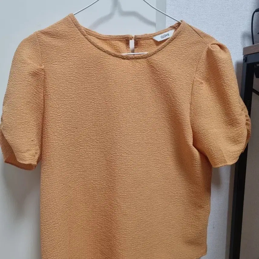 [BUNJANG] Clovice Puff Sleeve Blouse Orange / 클로비스 퍼프소매 블라우스 오렌지색