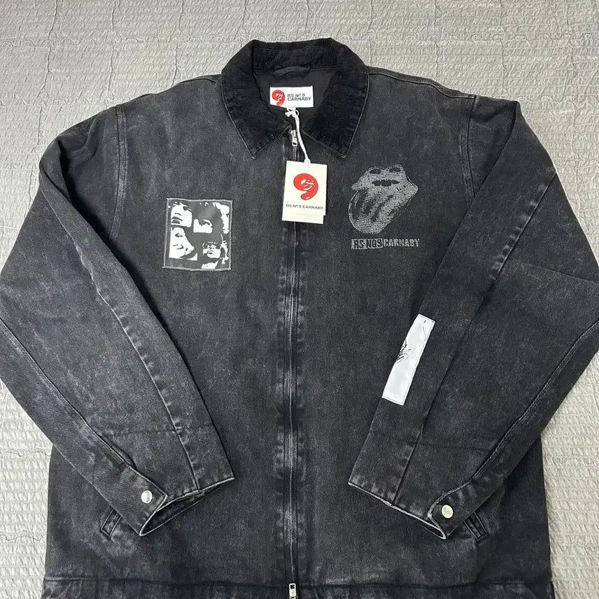 [BUNJANG] The Rolling Stones Washed Denim Jacket XL / 공식) 넘버나인 The Rolling Stones Washed Denim