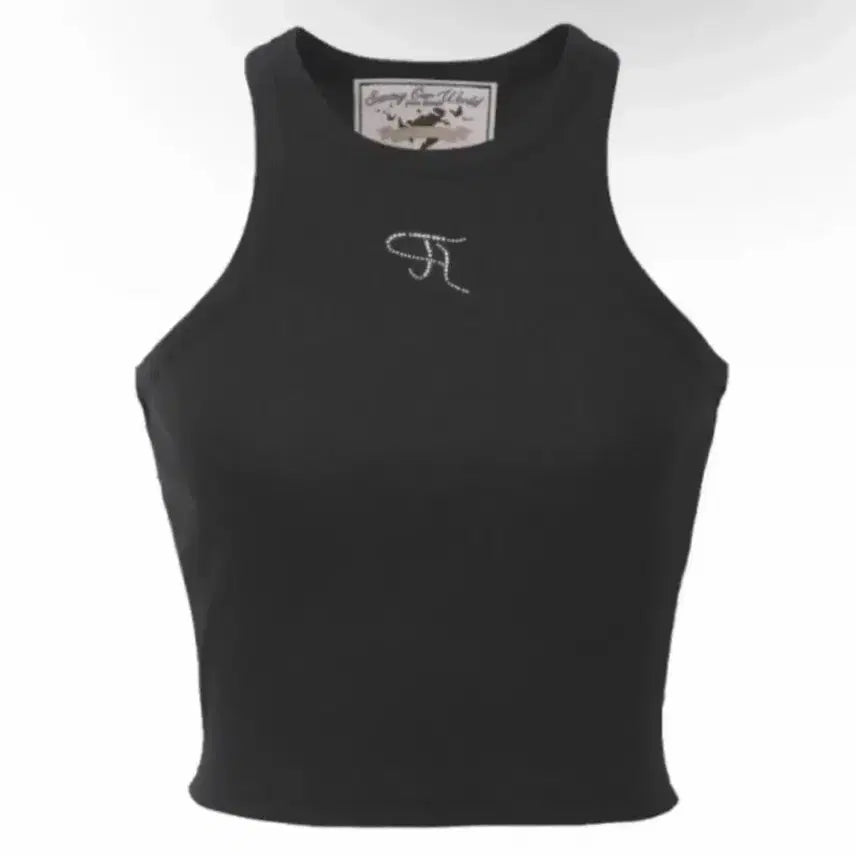 [BUNJANG] Three Times Jewel Cami Top Black M / 쓰리타임즈 쥬얼 나시탑 블랙 m