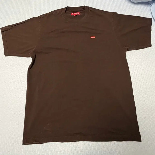 [BUNJANG] Supreme Small Box Logo T-Shirt Dark Brown L / 슈프림 스몰 박스 티셔츠 다크 브라운 L