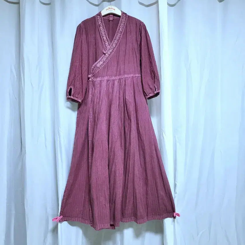 [BUNJANG] Natural Dyed Hanbok Dress / 천연염색 생활한복 원피스  /새상품