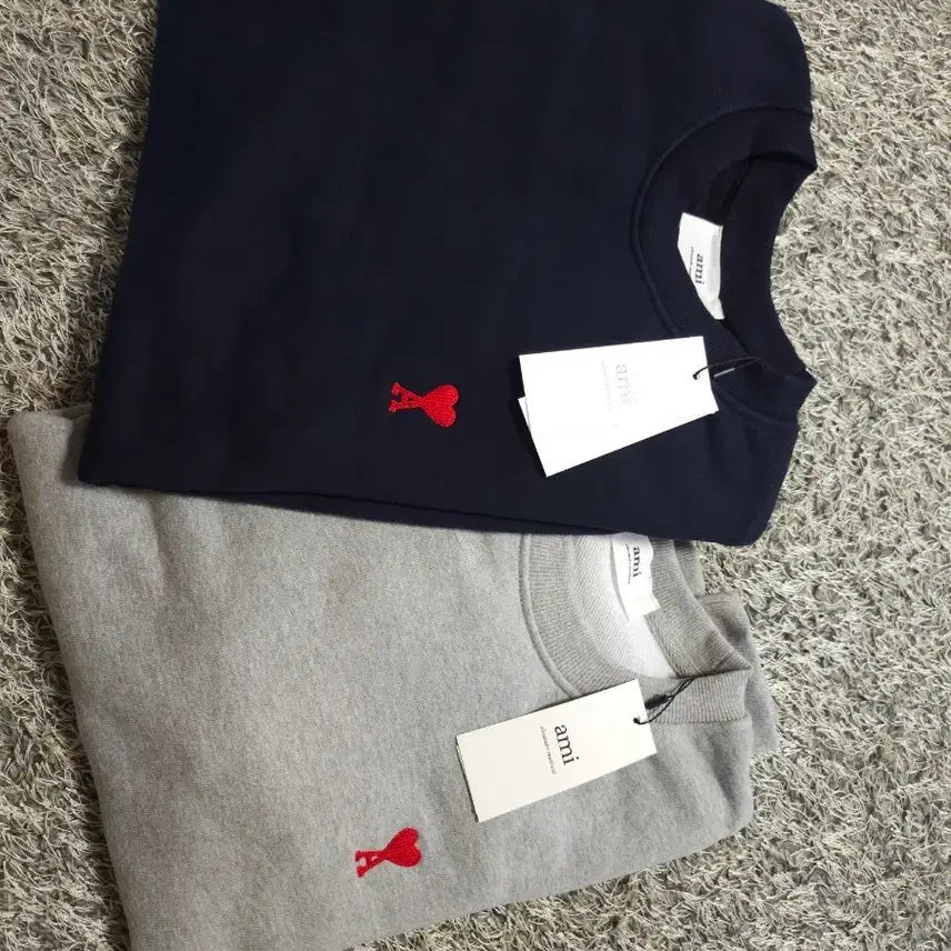 [BUNJANG] AMI PARIS Ami de Coeur Heart Logo Sweatshirt Navy / AMI 아미 스웻셔츠 네이비