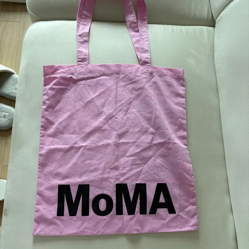 [BUNJANG] MoMA Canvas Shoulder Eco Bag - Pink / MoMA 에코백 핑크