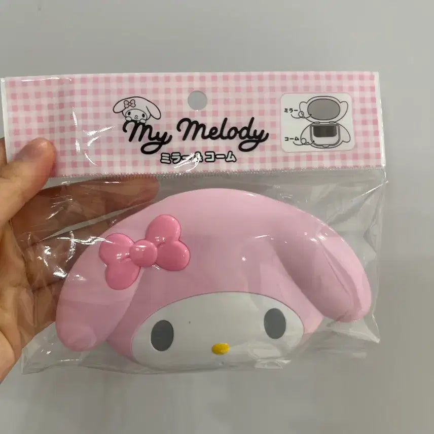 [BUNJANG] Sanrio My Melody Mirror and Comb Set / 마이멜로디 산리오 거울 빗 세트 일본 정품 굿즈 파우치