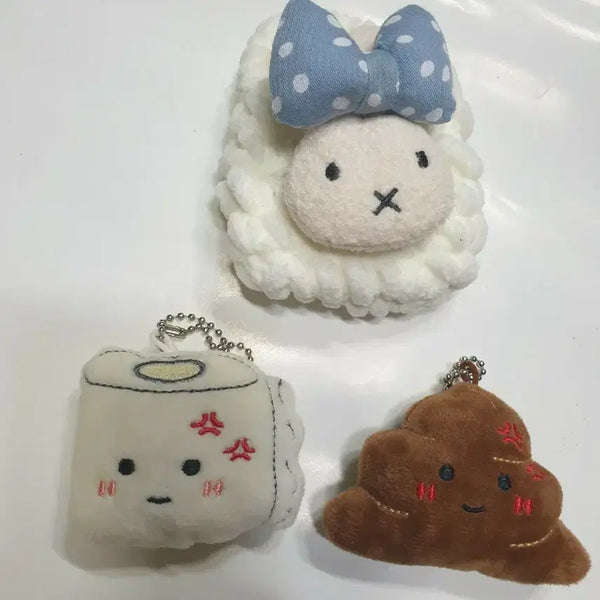 [BUNJANG] Cute Animal, Toilet Paper, Poop Plush Keychains Bundle / 귀여운 인형 키링 일괄 팝니다