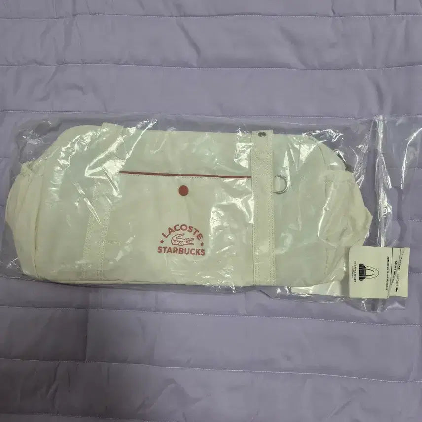 [BUNJANG] Lacoste x Starbucks Collaboration Eco Bag - Ivory / 라코스테 스타벅스 콜라보 에코백 아이보리