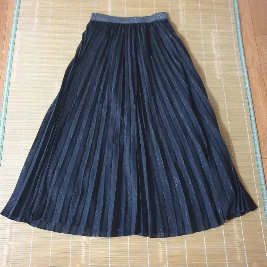 [BUNJANG] Black Pleated Long Skirt / 블랙 플리츠 롱 스커트 F