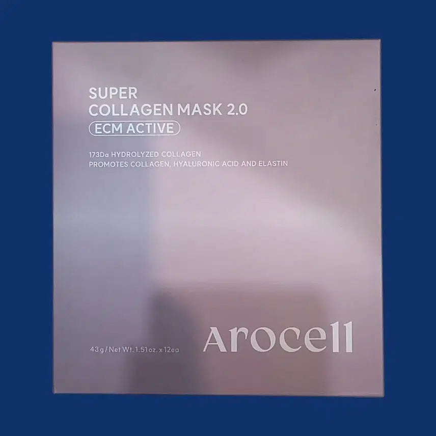 [BUNJANG] Arocelle Super Collagen Mask 2.0 ECM Active Mask Pack (12 Sheets) / 신상 아로셀 슈퍼 콜라겐 마스크 2.0 이씨엠 액티브 마스크팩 12매