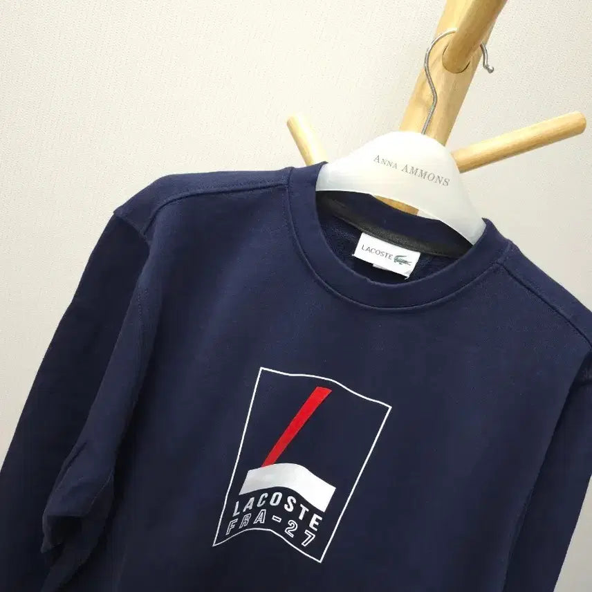 [BUNJANG] Lacoste Crewneck Sweatshirt Navy / 라코스테 맨투맨 네이비 FRA-27 로고