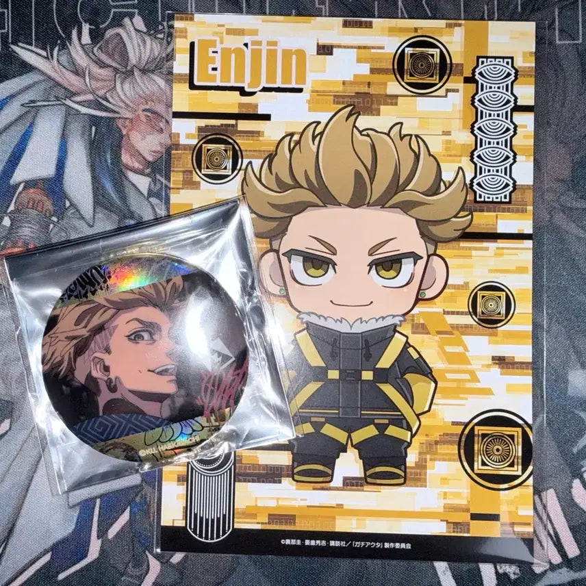 [BUNJANG] Valkyria Engine Can Badge & Cyberpunk Cafe Special Postcard Set / 가치아쿠타 엔진 캔 뱃지, 특전 엽서 세트