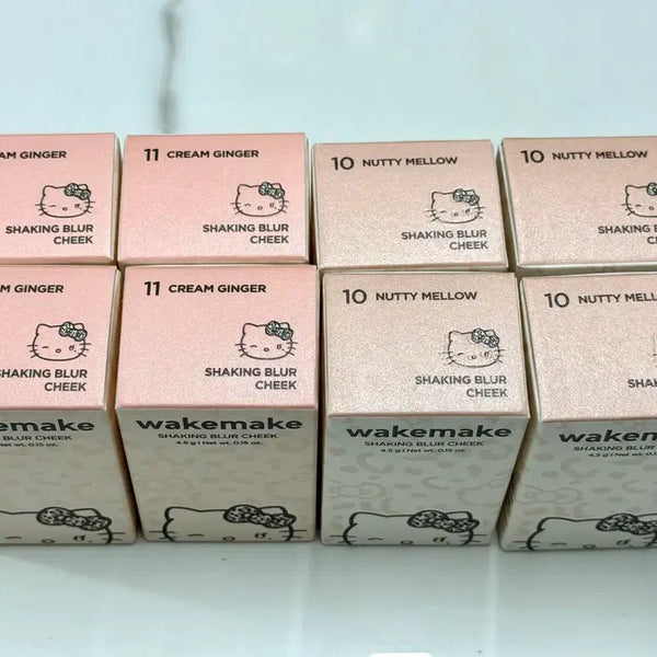 [BUNJANG] WAKEMAKE Shaking Blur Cheek Hello Kitty Edition (Naughty Mellow, Cream Ginger) / 웨이크메이크 쉐이킹 블러 치크 갸루키티 10 11호 크림 진저 너티 멜로